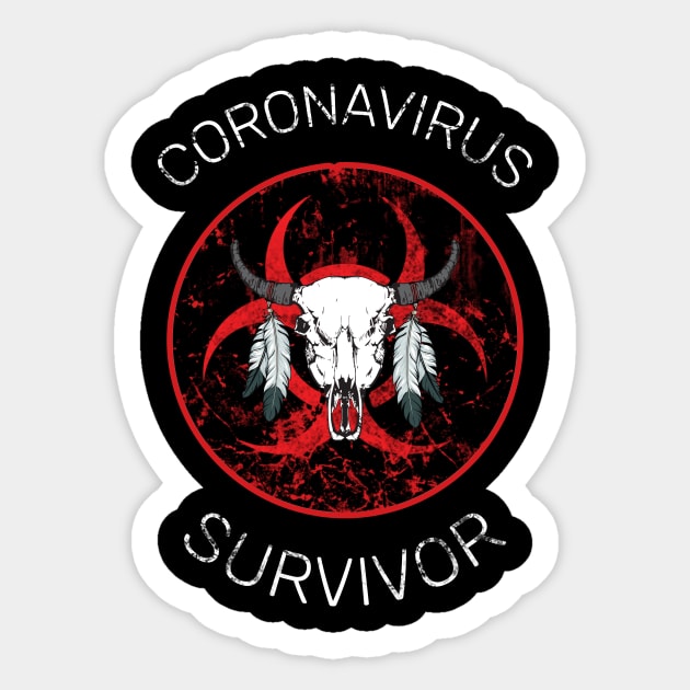 Coronavirus Survivor Sticker by Carrie T Designs